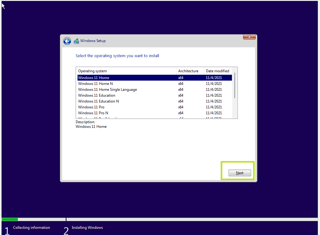 Windows sürümünü seçin