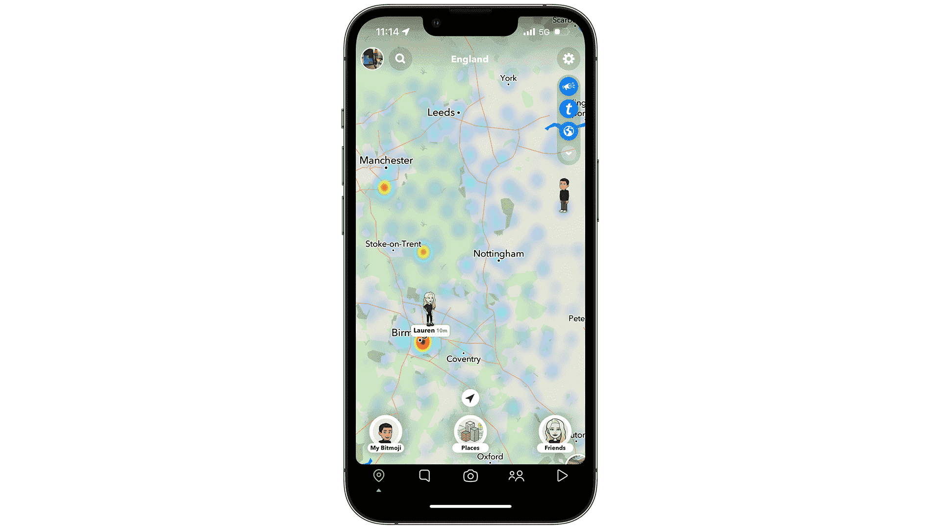 İOS'ta Snapchat'te haritayı yapıştırın