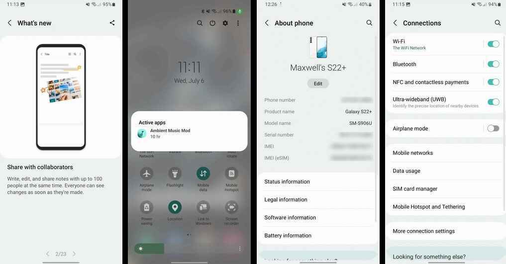Android izin iletişim kutusunda One UI 4'ten (solda) One UI 5'e (sağda) bir değişiklik var - Yayınlanmamış One UI 5 beta'dan alınan ekran görüntüleri küçük değişiklikleri ve yeni özellikleri gösteriyor