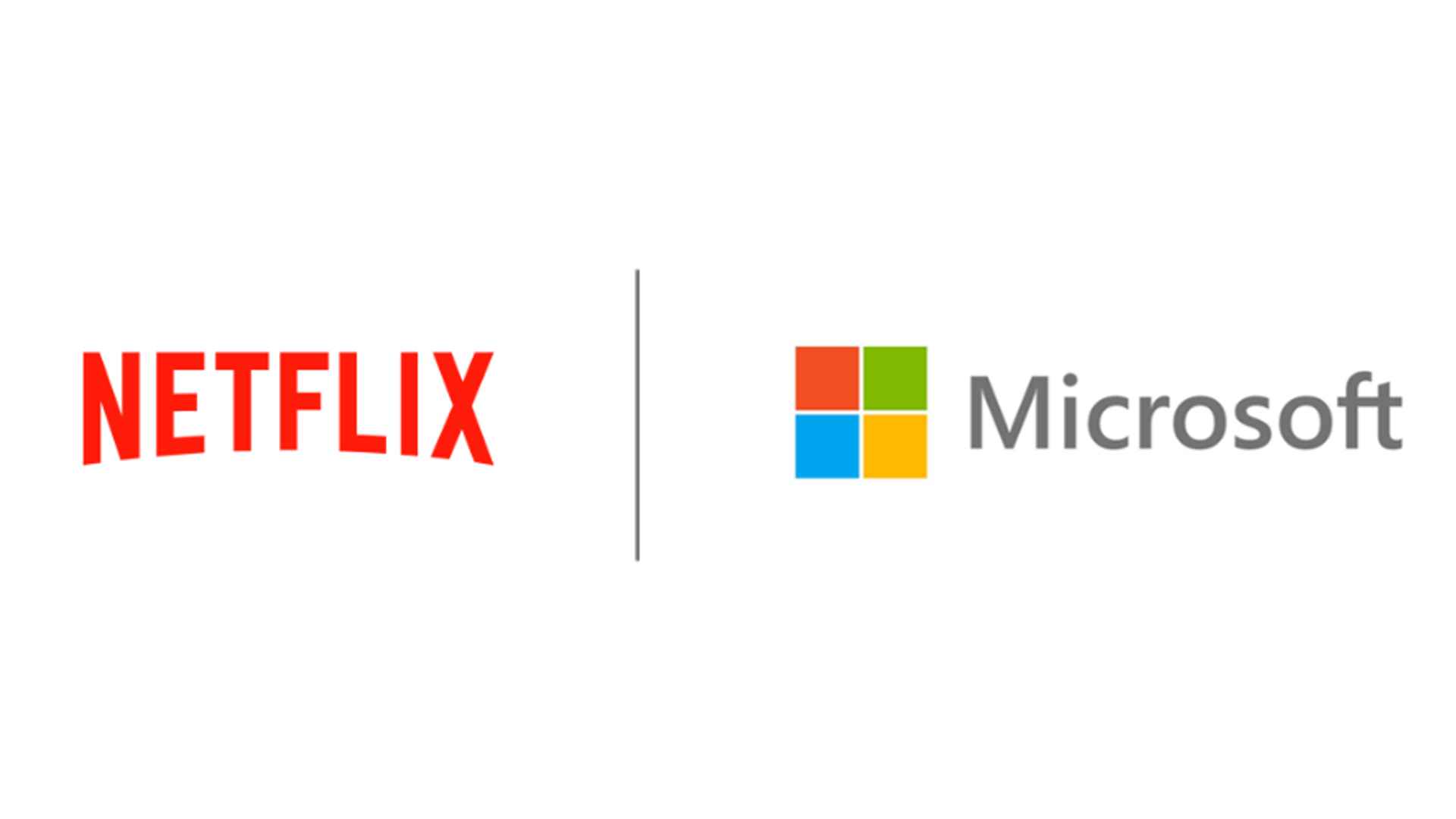 Netflix + Microsoft logoları
