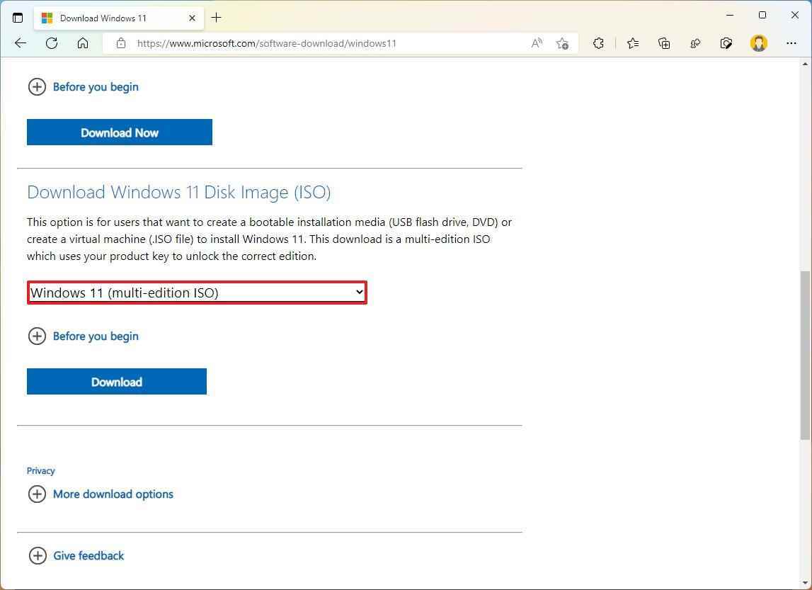 Windows 11 ISO indirme