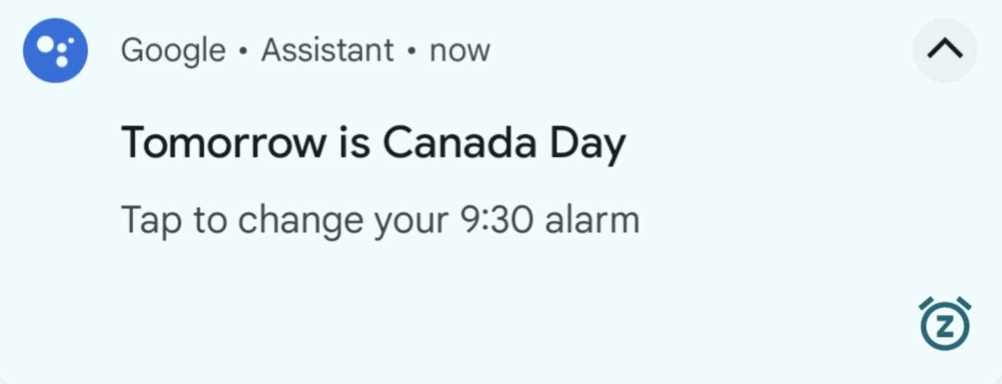 Pixel'in Bir Bakışta widget'ı, tatilden önce günlük alarmınızı devre dışı bırakmanızı hatırlatarak sizi biraz uykudan kurtaracak - Cool Pixel özelliği, Google Asistan sayesinde 4 Temmuz'da daha fazla uyumanıza yardımcı olabilir