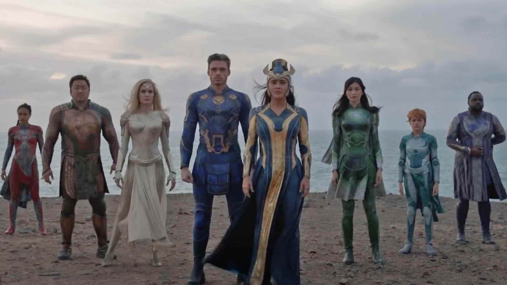 Marvel's Eternals filminin kadrosunda Richard Madden, Salma Hayek ve Gemma Chan yer alıyor.