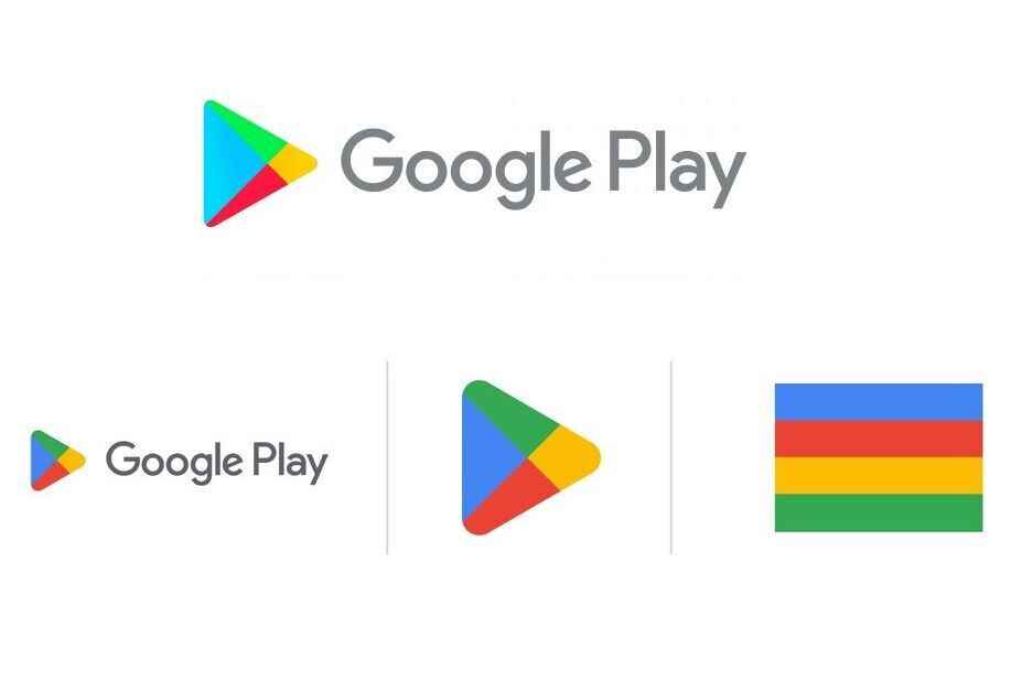Google Play yeni logosu (altta) ve eskisi (üstte) - Google Play Store 10. yılını yeni logo ve 10x Play Puanı ile kutluyor