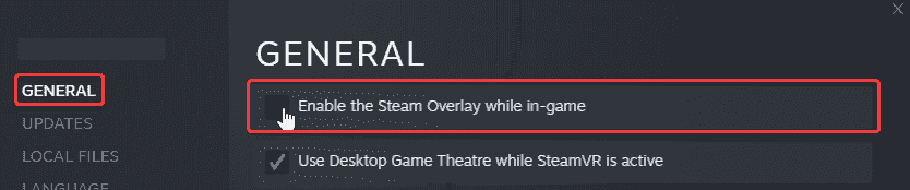 Bazı Steam oyunlarında Steam Overlay'i devre dışı bırakmak kararlılığı artırabilir