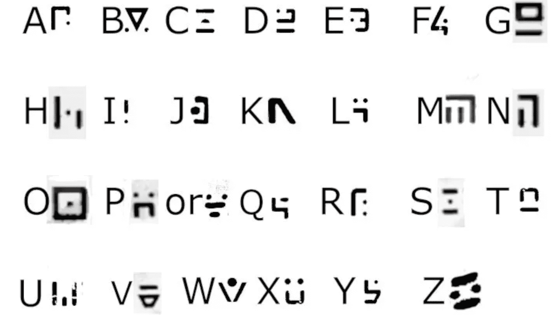 İngiliz alfabesiyle düzenlenmiş Stray'de kullanılan şifre