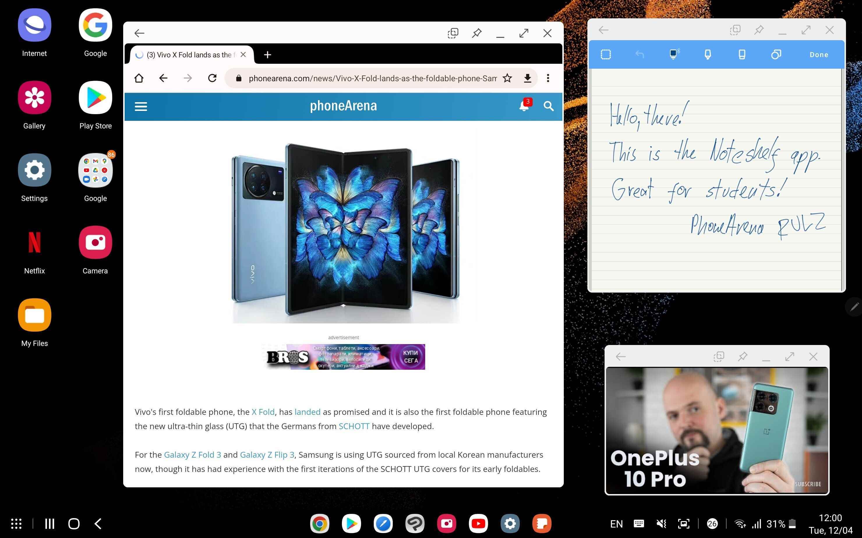 Samsung DeX arayüzü.  - Galaxy Z Fold 4: Bu bir telefon, tablet, PC!  (Hayalimdeki Android güç merkezi gerçek oluyor)