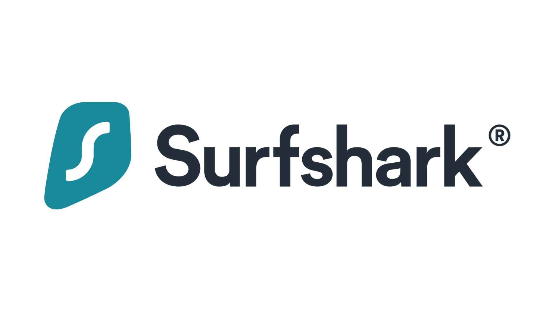 VPN ücretsiz deneme sürümü: Surfshark.  Resim şirket logosunu gösterir.