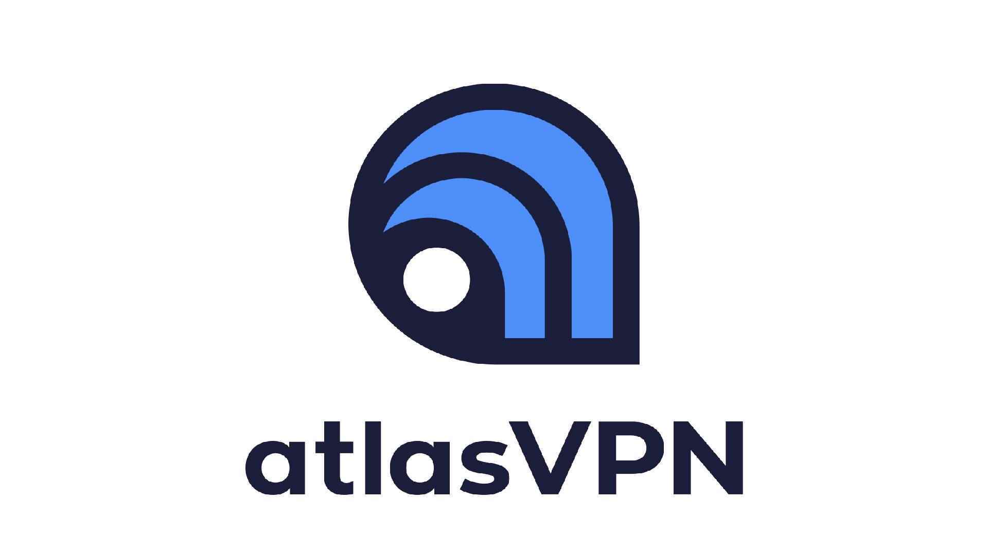 En iyi ücretsiz VPN, seçenek 3 - AtlasVPN.  Resim, AtlasVPN'in logosunu göstermektedir.
