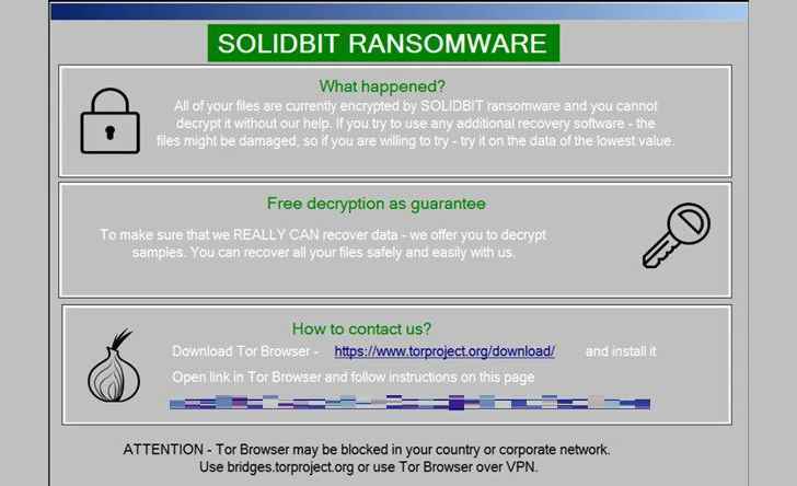 SolidBit Ransomware Kötü Amaçlı Yazılım