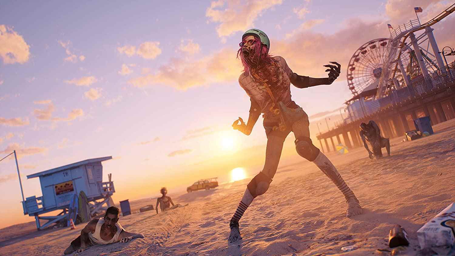 Dead Island 2'de sahilde bir zombi