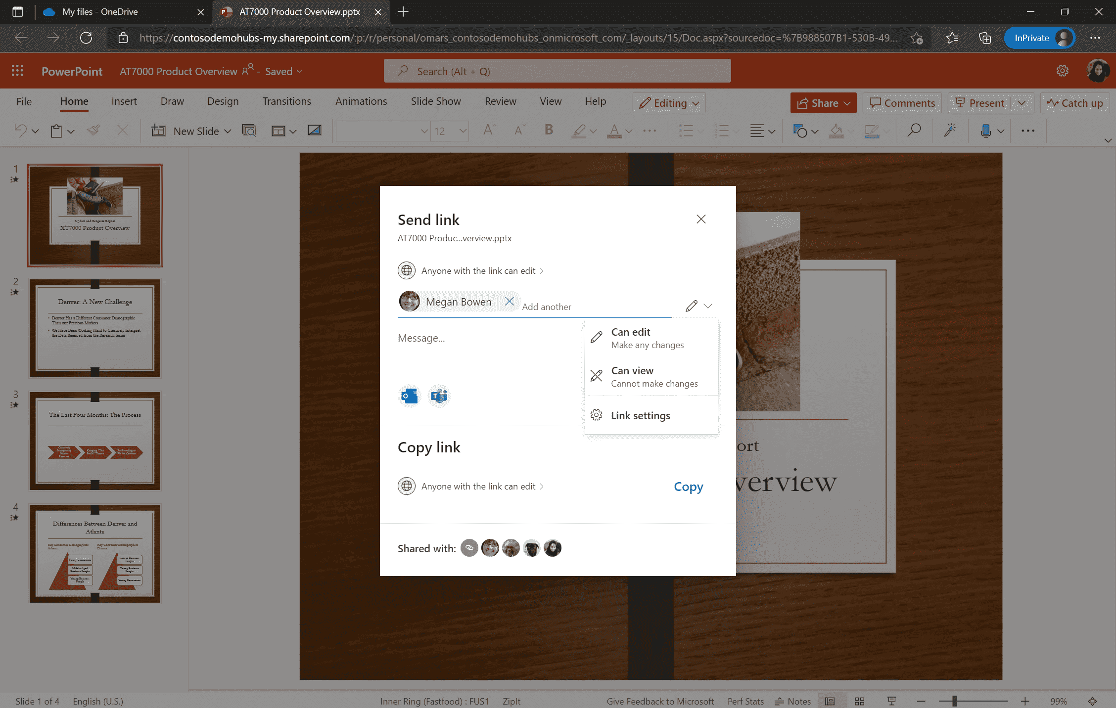PowerPoint'te Microsoft Office paylaşım deneyimi