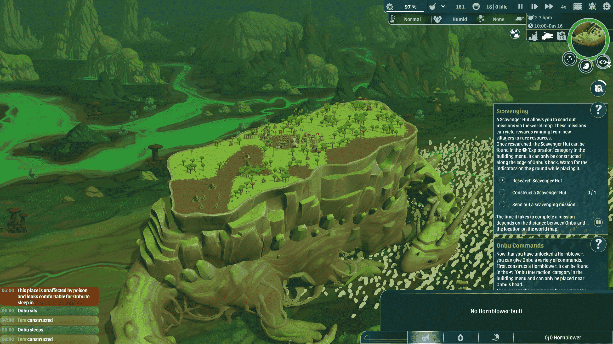 Şehir kurma simülatörü The Wandering Village'dan ekran görüntüsü