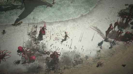 Diablo 4 Rogue sınıf rehberi: Rogue bir ok yağmuru fırlatıyor
