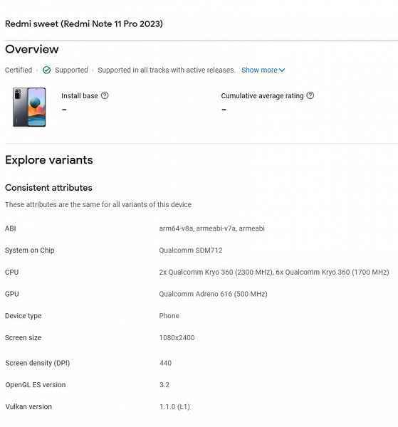 Xiaomi başka bir garip akıllı telefona sahip olacak.  Snapdragon 712 ile Redmi Note 11 Pro (2023) ve Google Play Console'da Redmi Note 10 Pro gibi bir kamera aydınlatıldı