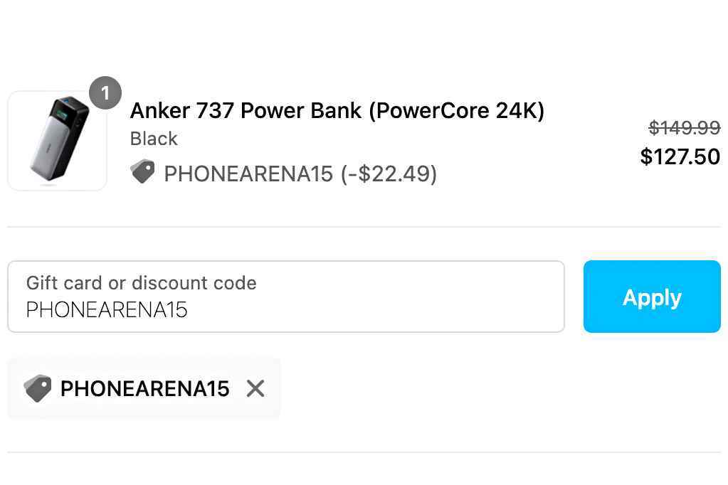 PhoneArena indirimi uygulanan Anker 737 - Bu Anker powerbank dizüstü bilgisayarınızı şarj edebilir!  PhoneArena'da özel indirim
