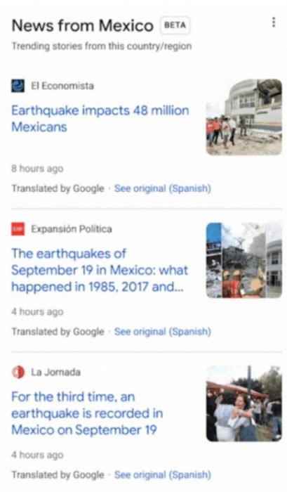 Google tarafından İngilizce'ye çevrilen haber makaleleri.