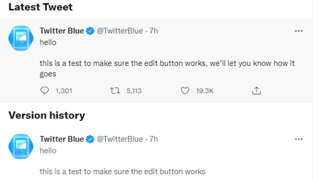 Twitter'ın düzenleme düğmesi sonunda burada: Platformun Twitter Blue tutacağı ilk düzenlenen tweet'i gönderiyor