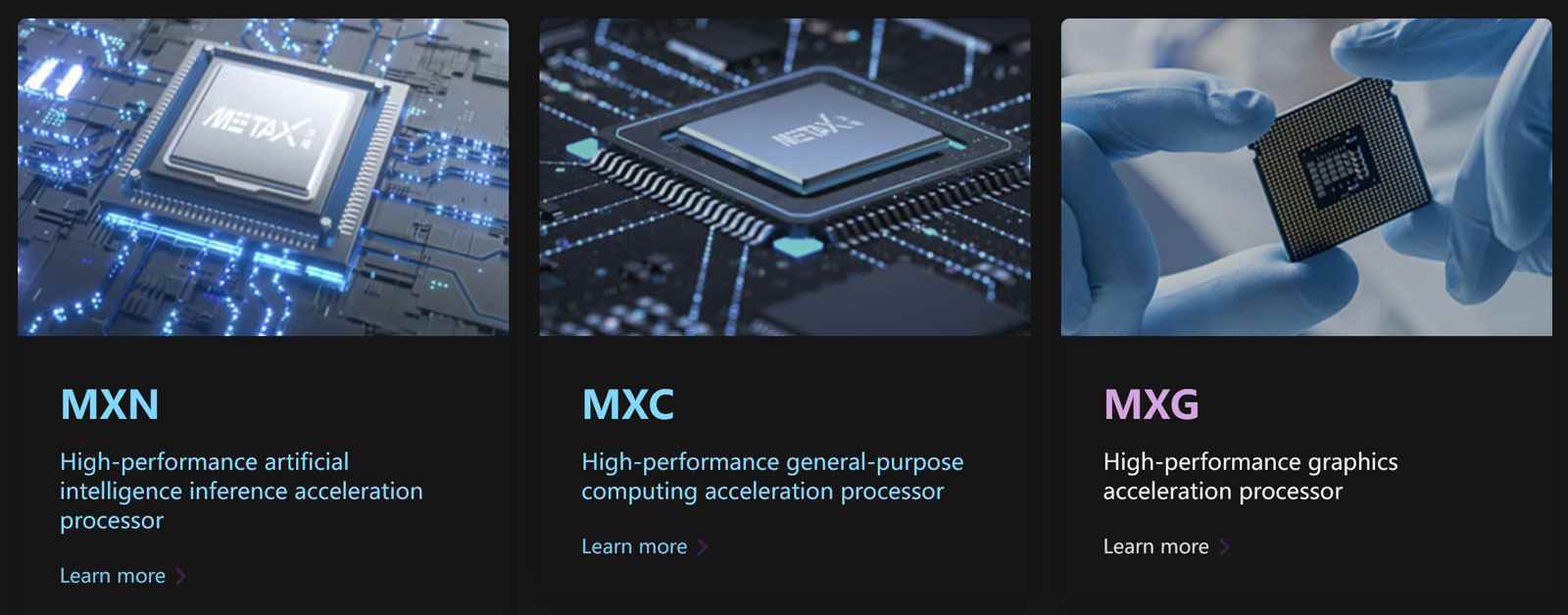MetaX GPU'ları
