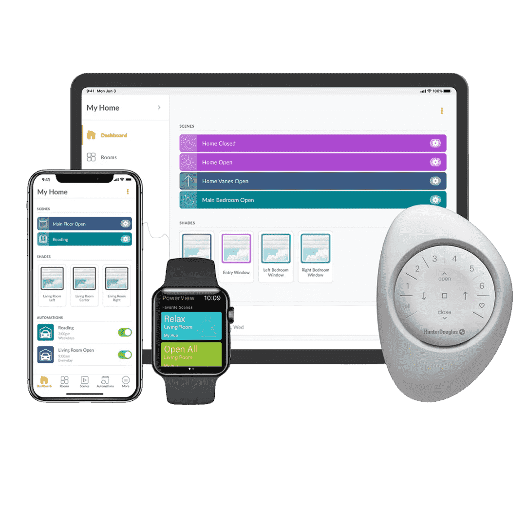 Hunter Douglas'ın PowerView Gen 3 Platformu artık bir akıllı telefon, tablet veya akıllı saat ile uygulama kontrolü için bir merkeze ihtiyaç duymuyor.  Pebble uzaktan kumandası da yeniden tasarlandı.