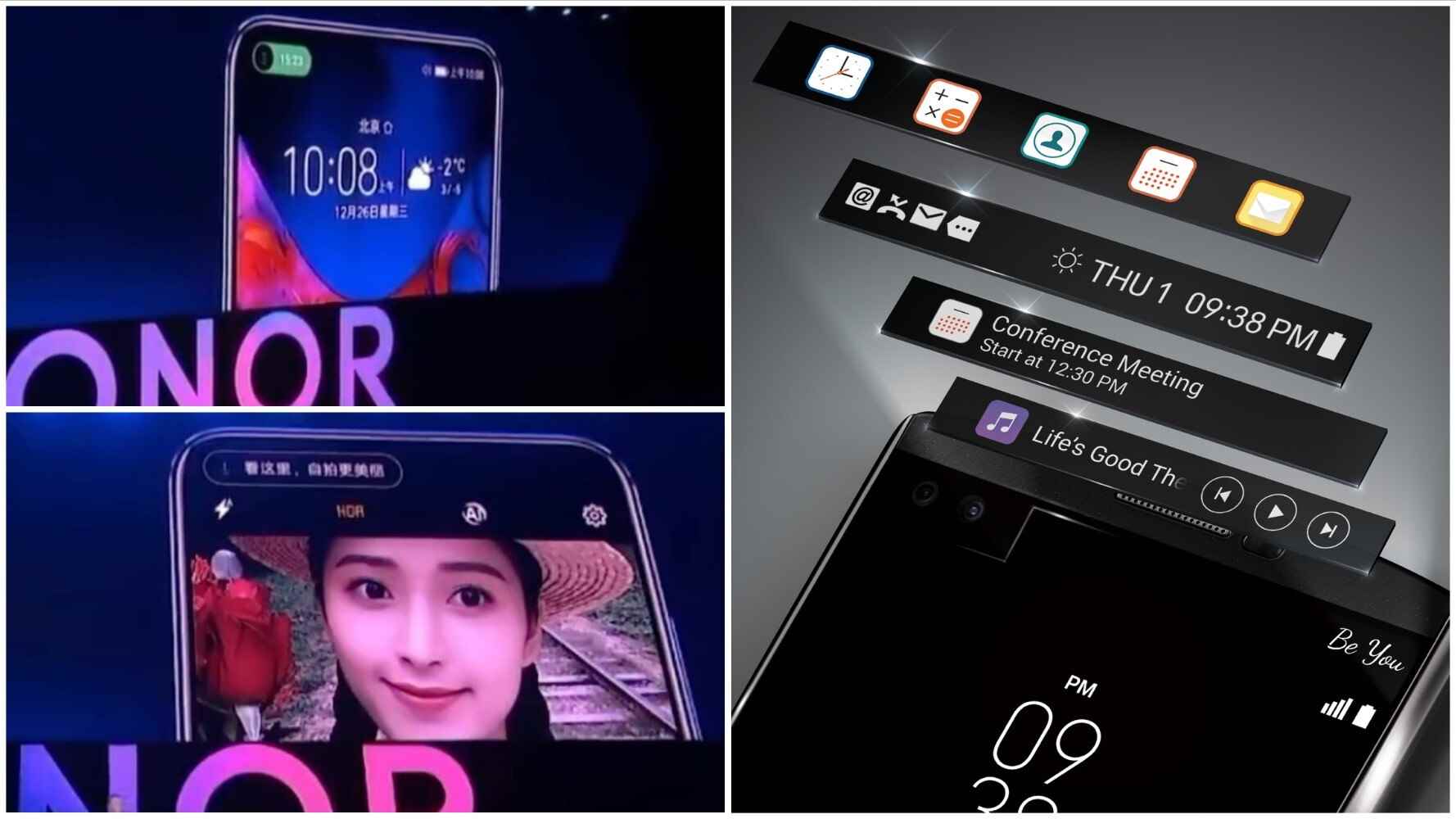 Honor, 2018'in sonlarında tamamen ek bilgileri görüntülemek için Honor View 20'nin kamera kesmesini kullanırken, 2015 LG V10'da bildirimleri ve uyarıları gösteren gerçek bir ikinci ekran vardı!  - Pixel 6'mda Dinamik Ada!  En iyi iPhone 14 Pro özelliğini kopyalamak için Android: Samsung kullanıcıları buna bayılacak