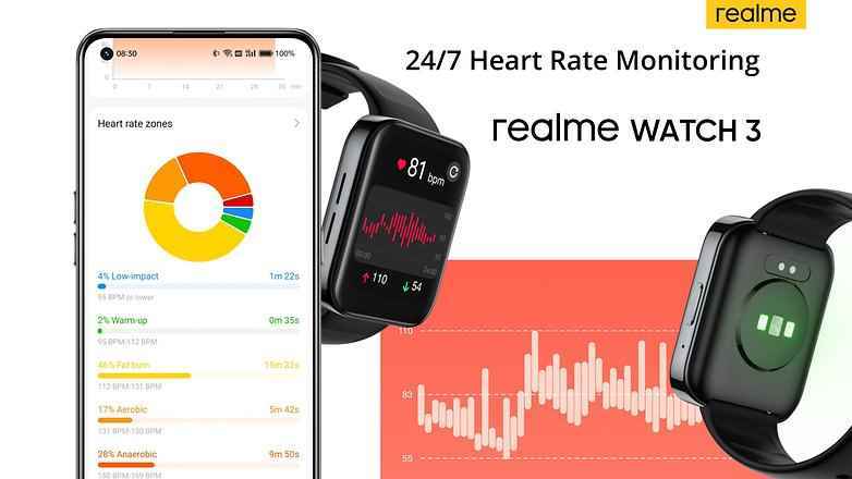 BBK yan kuruluşu Realme Watch 3'ü gösteriyor.