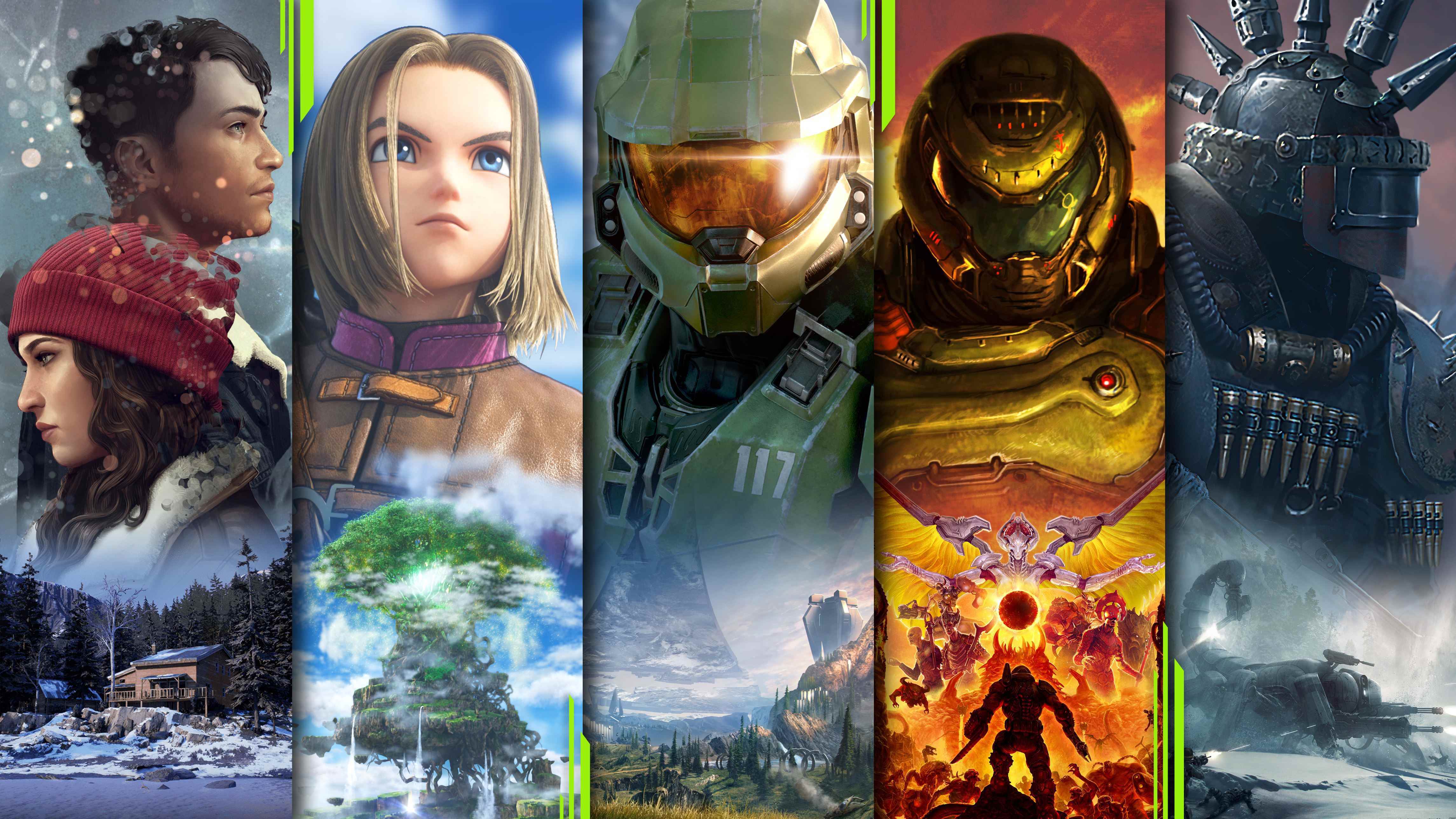 Halo's Master Chief ve Doom's Doomslayer dahil olmak üzere arka arkaya dört video oyunu karakteri