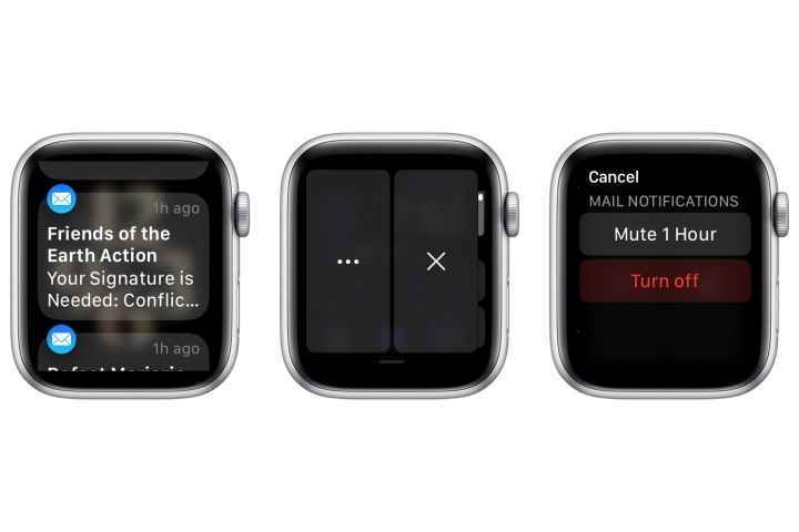 Apple Watch bildirim kontrolleri.