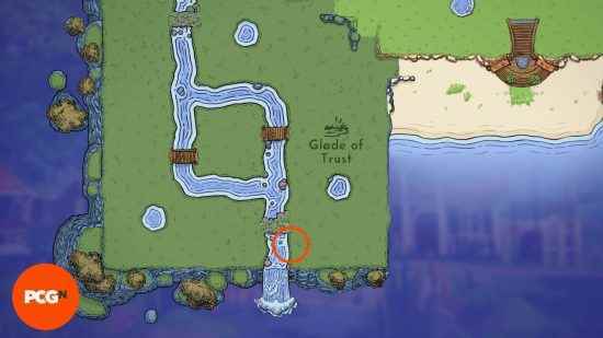 Disney Dreamlight Valley Falling Water haritası