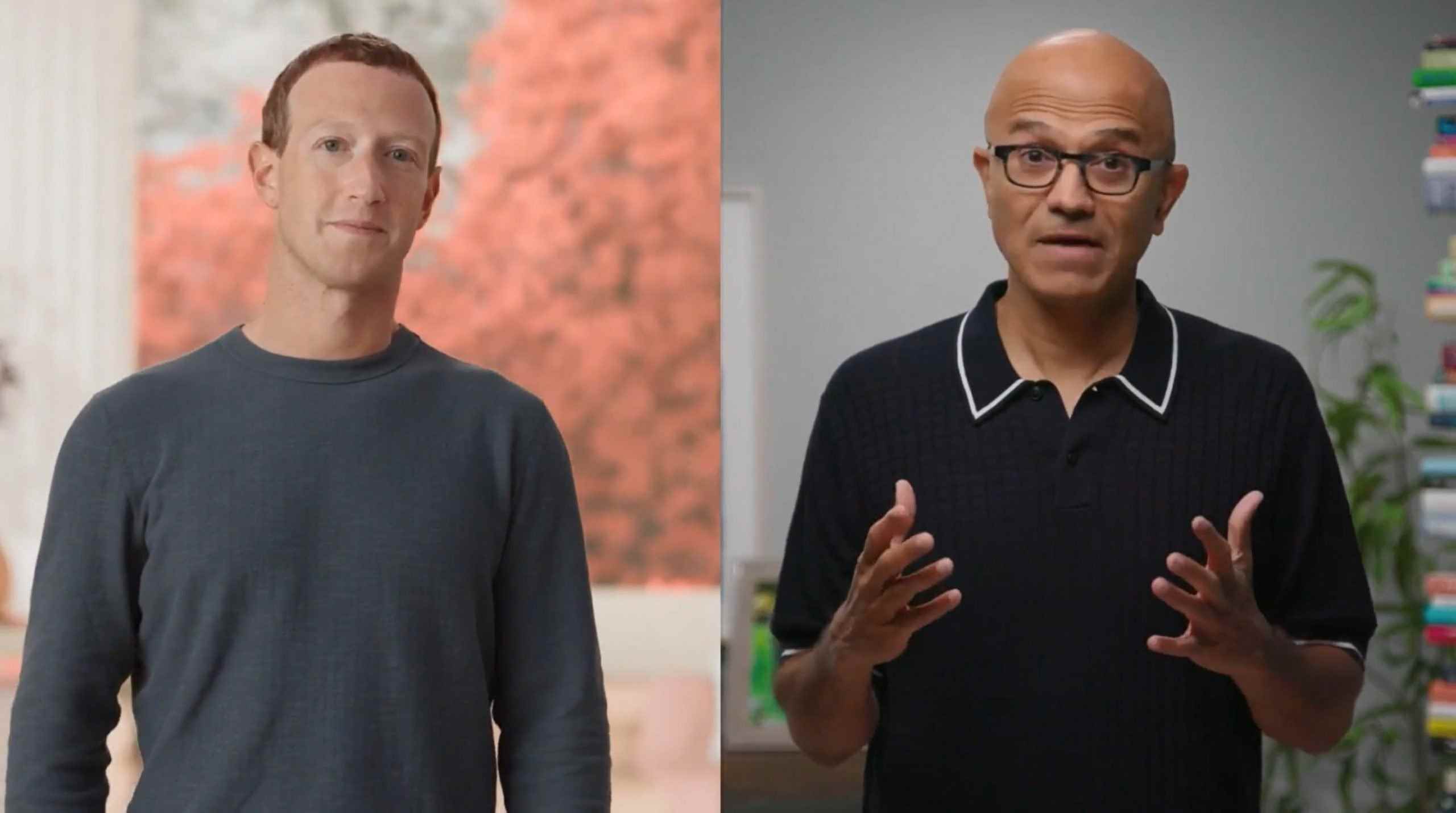 Mark Zuckerberg ve Satya Nadella