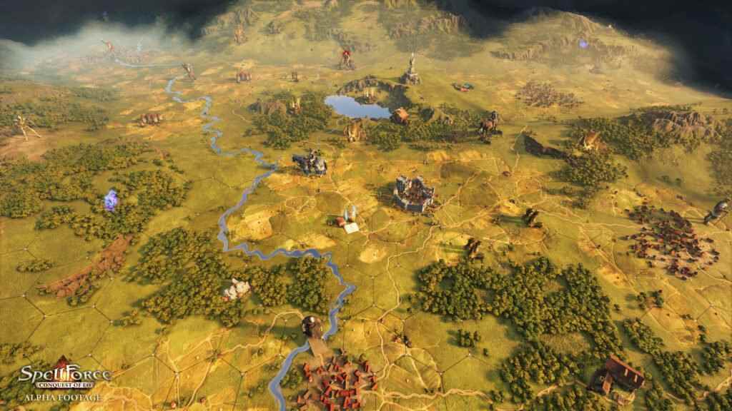 SpellForce Conquest of Eo Alpha Ekran Görüntüsü, oynanışı ve dünya dışı dünyayı gösteriyor