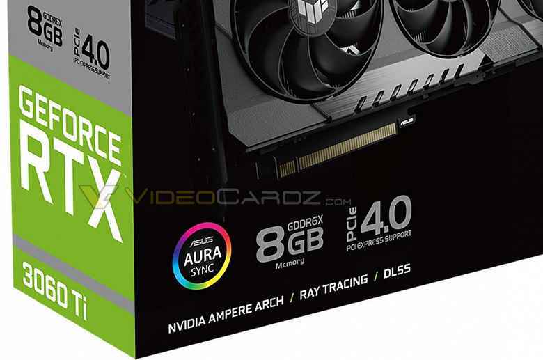 Mevcut GeForce RTX 40 kartlarını beklemek istemeyenler için Asus, GDDR6X bellekli GeForce RTX 3060 Ti'yi ilk piyasaya süren firma.
