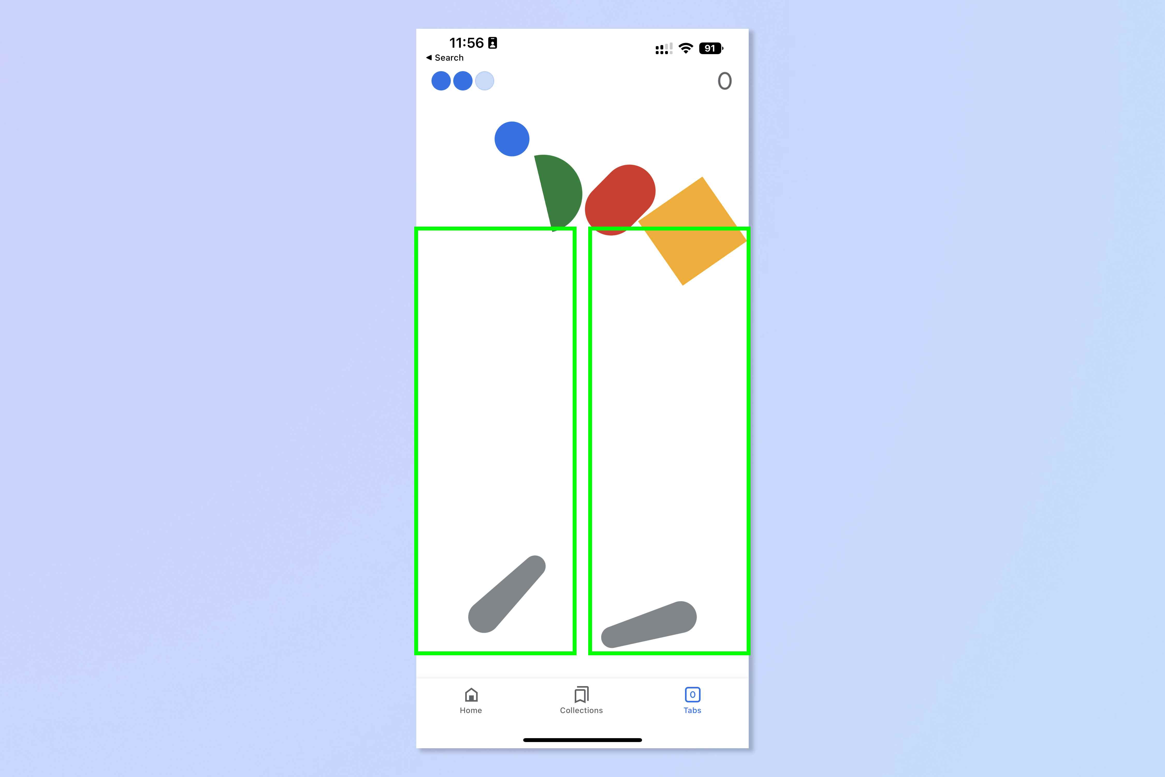 iPhone'da Google langırt oyununun kilidini açmak için gereken adımları gösteren bir ekran görüntüsü
