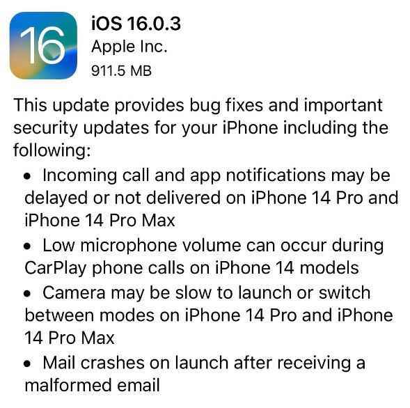 Apple, bazı hataları ortadan kaldırmak için iOS 16.0.3'ü yayınladı - Apple, Mail uygulamasını ve diğerlerini iOS 16.0.3 ile çökerten hatayı öldürür