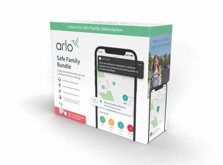 İki Arlo Safe düğmesi ve bir yıllık abonelik içeren kutulu bir paket, Best Buy'da 119,99 $ karşılığında mevcuttur.