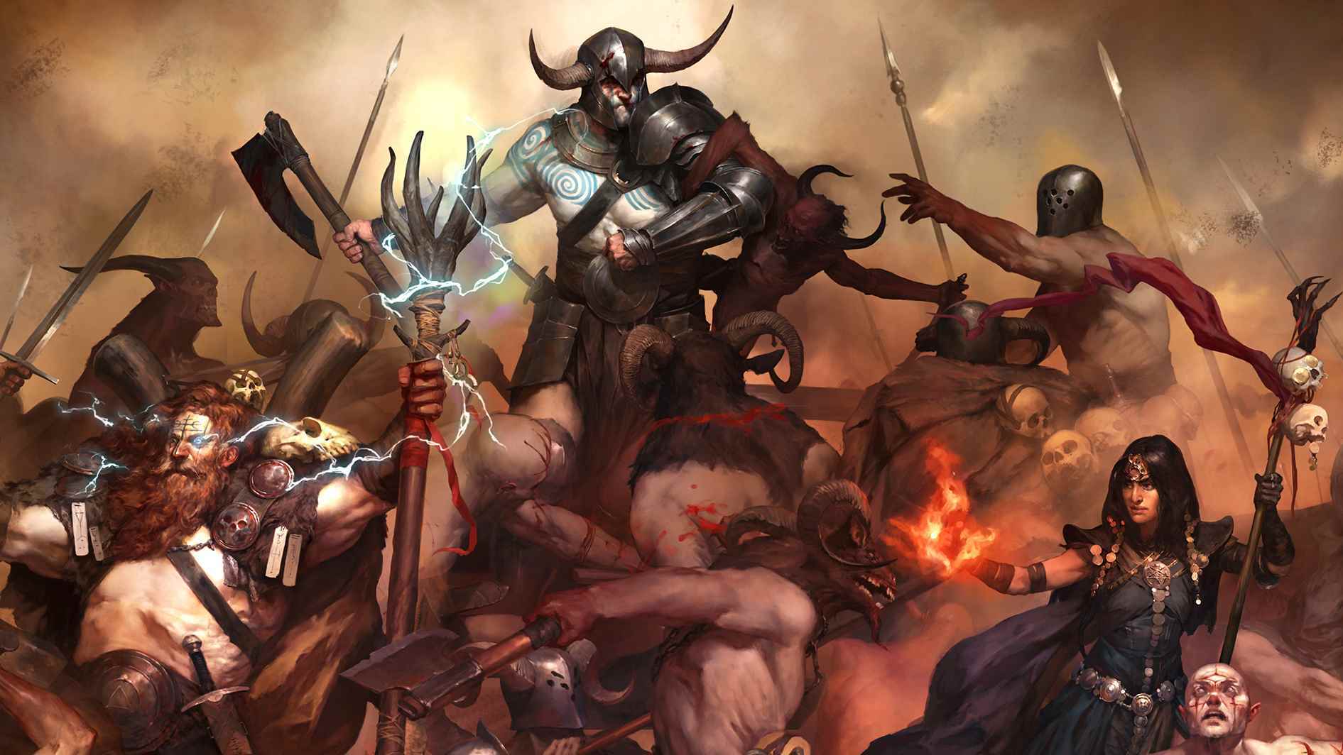 Diablo 4'te barbarlarla savaşan iblis orduları