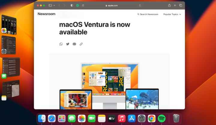 macOS Ventura: Mac'te Stage Manager nasıl kullanılır