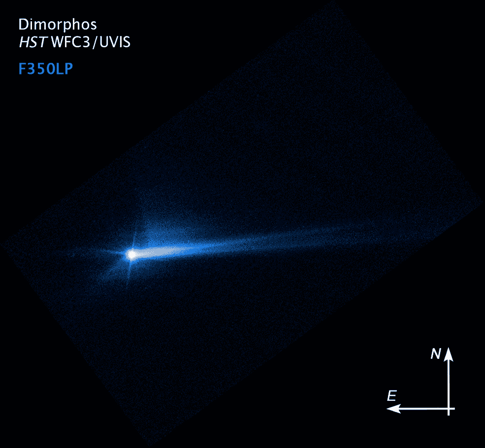Hubble Teleskobu'ndan Dimorphos'un fotoğrafı 