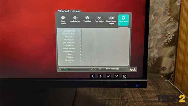 ViewSonic VP2756-4K UHD ColourPro İnceleme OSD Kontrolleri