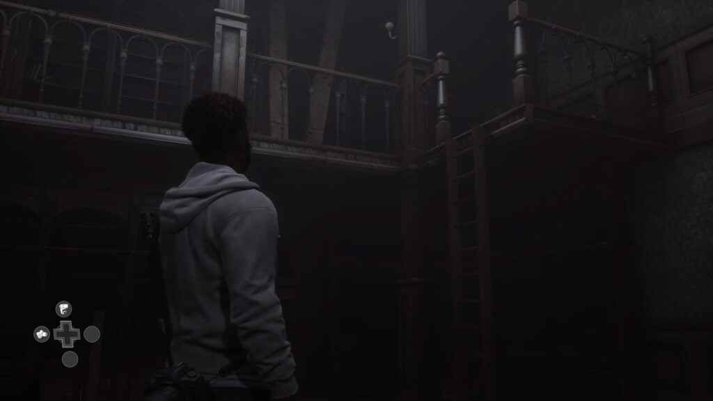 Mark'ın bir merdivene baktığını gösteren The Devil In Me ekran görüntüsü 