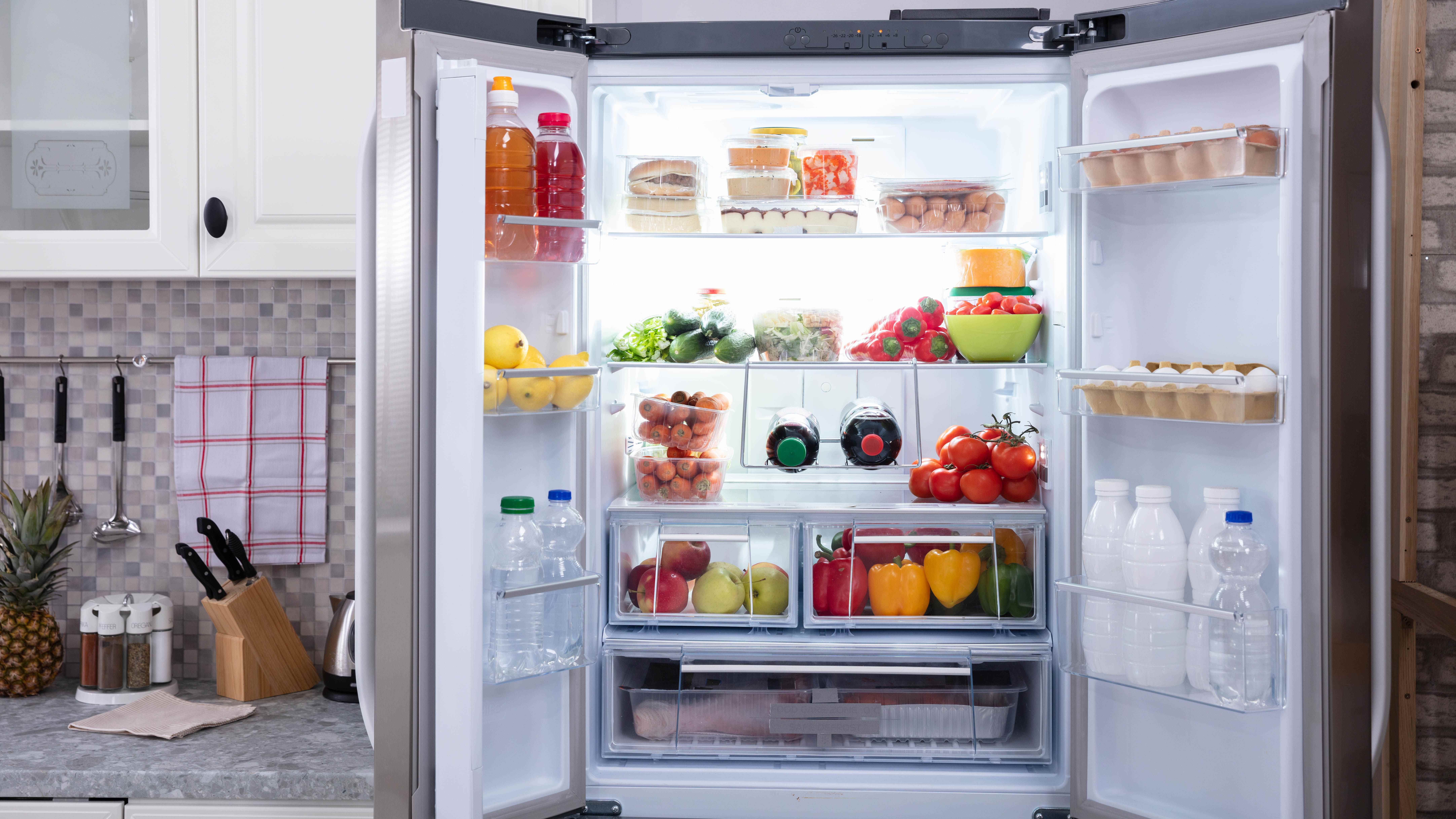 Gıda ile dolu buzdolabı