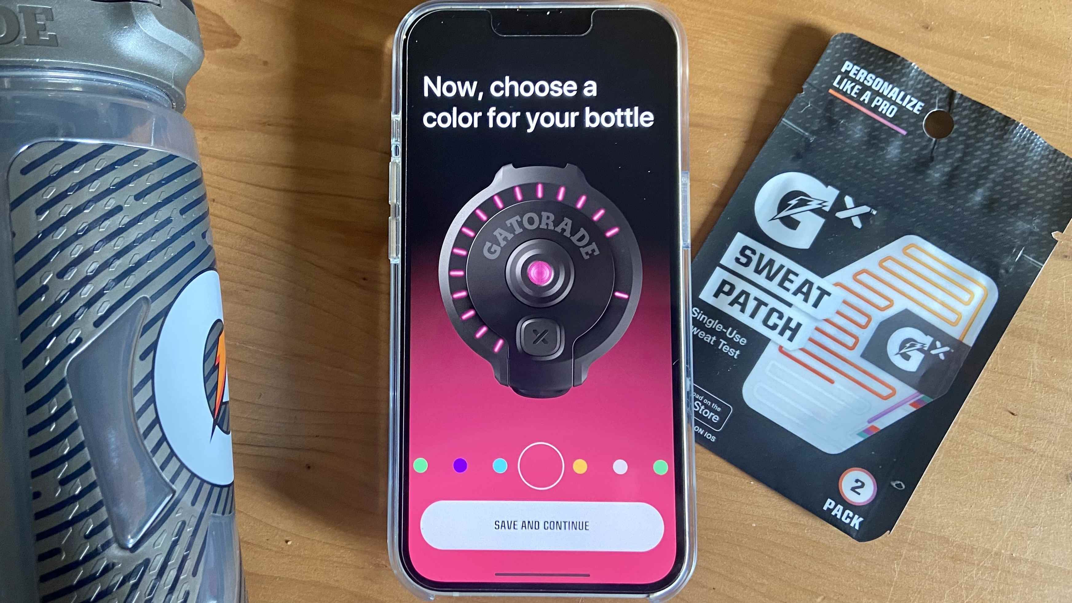 Gatorade Smart Gx Bottle uygulamasının bir fotoğrafı