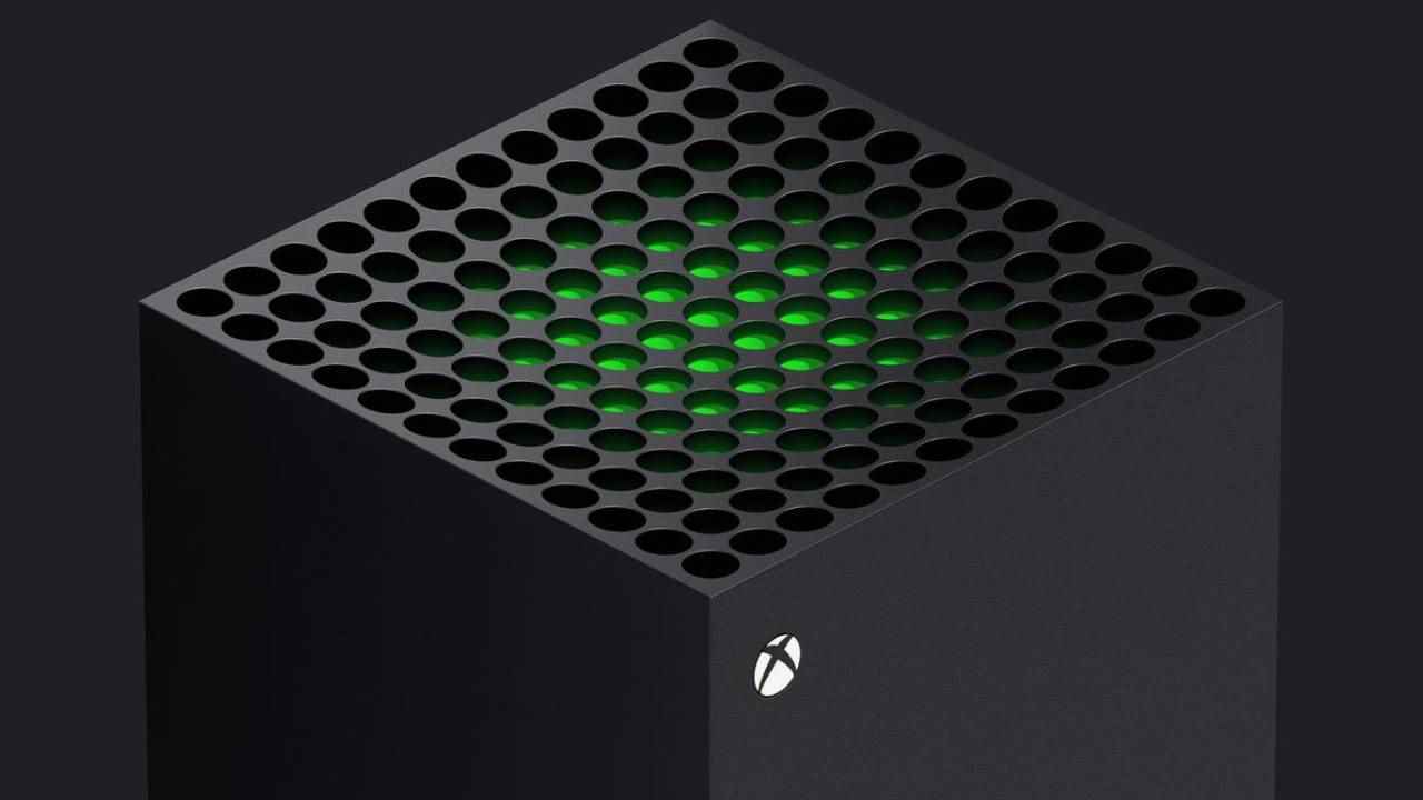 Konsolun Xbox Series X üstten görünümü