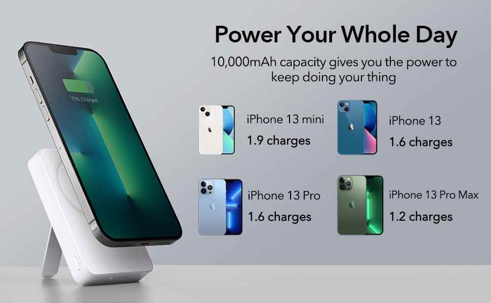 ESR manyetik kickstand powerbank: iPhone'unuzu anında şarj edin!