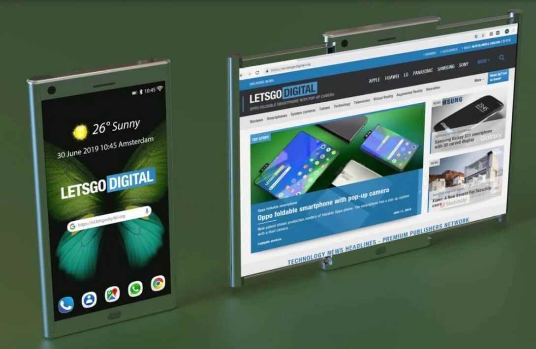 Bir patent başvurusuna dayalı olarak yuvarlanabilir bir Samsung'un LetsGo Digital render - İşte bir analistin Samsung'un yuvarlanabilir veya kaydırılabilir telefonlar üretmesini beklememesinin nedeni budur