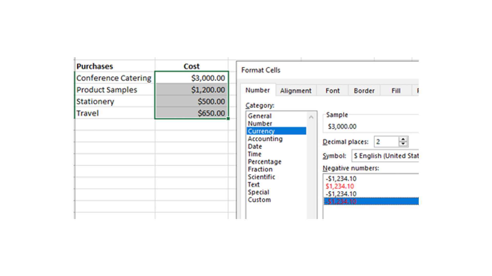 Microsoft Excel başlangıç ​​kılavuzu ekran görüntüsü.