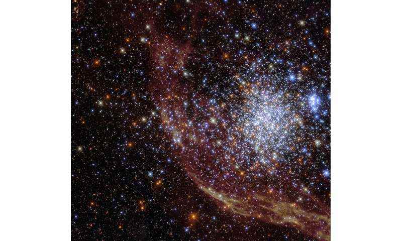 Hubble, olağandışı bir yıldız kümesinin çift görüntüsünü yakalar