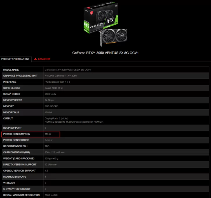 NVIDIA GeForce RTX 3050, Ampere GA107 GPU'yu Aldı, 15 W Daha Düşük Güçte Aynı Performans 1