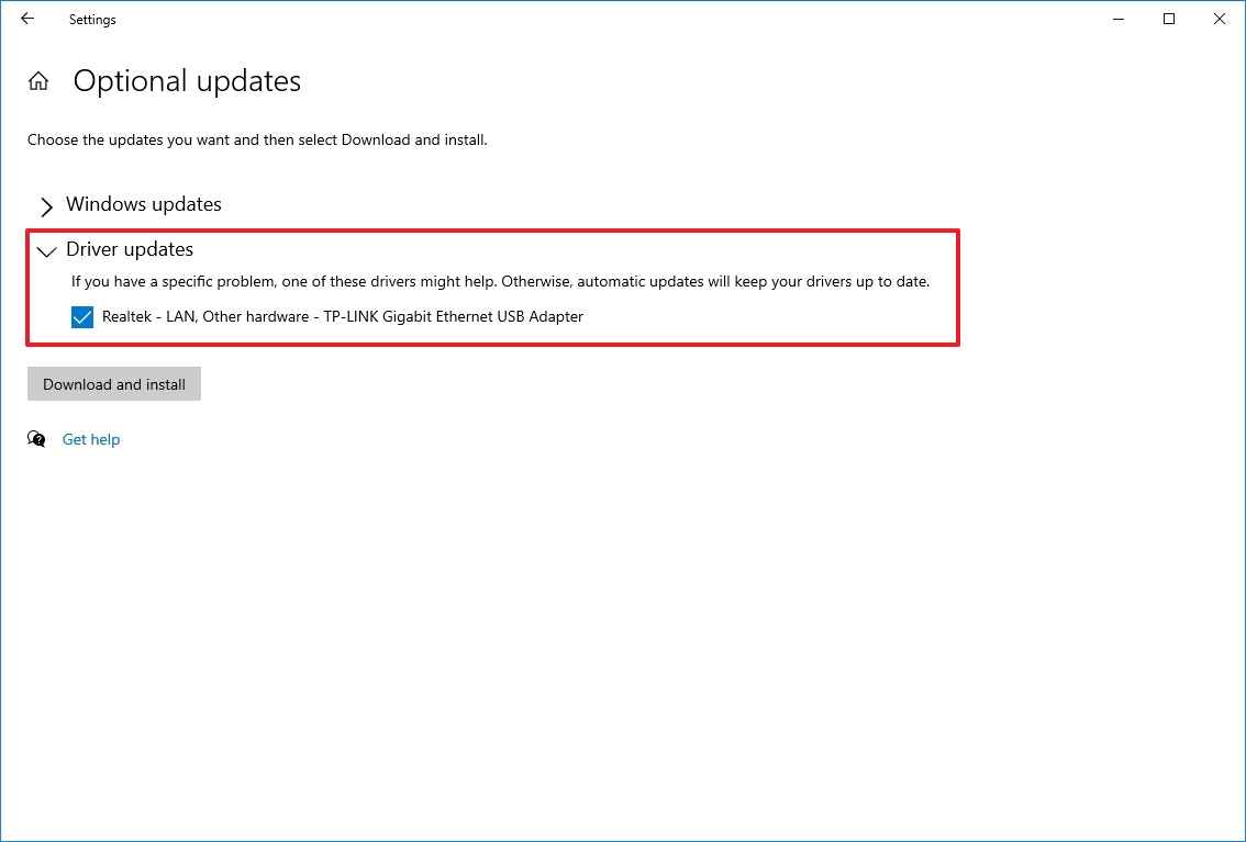 Windows Update yükleme sürücüleri
