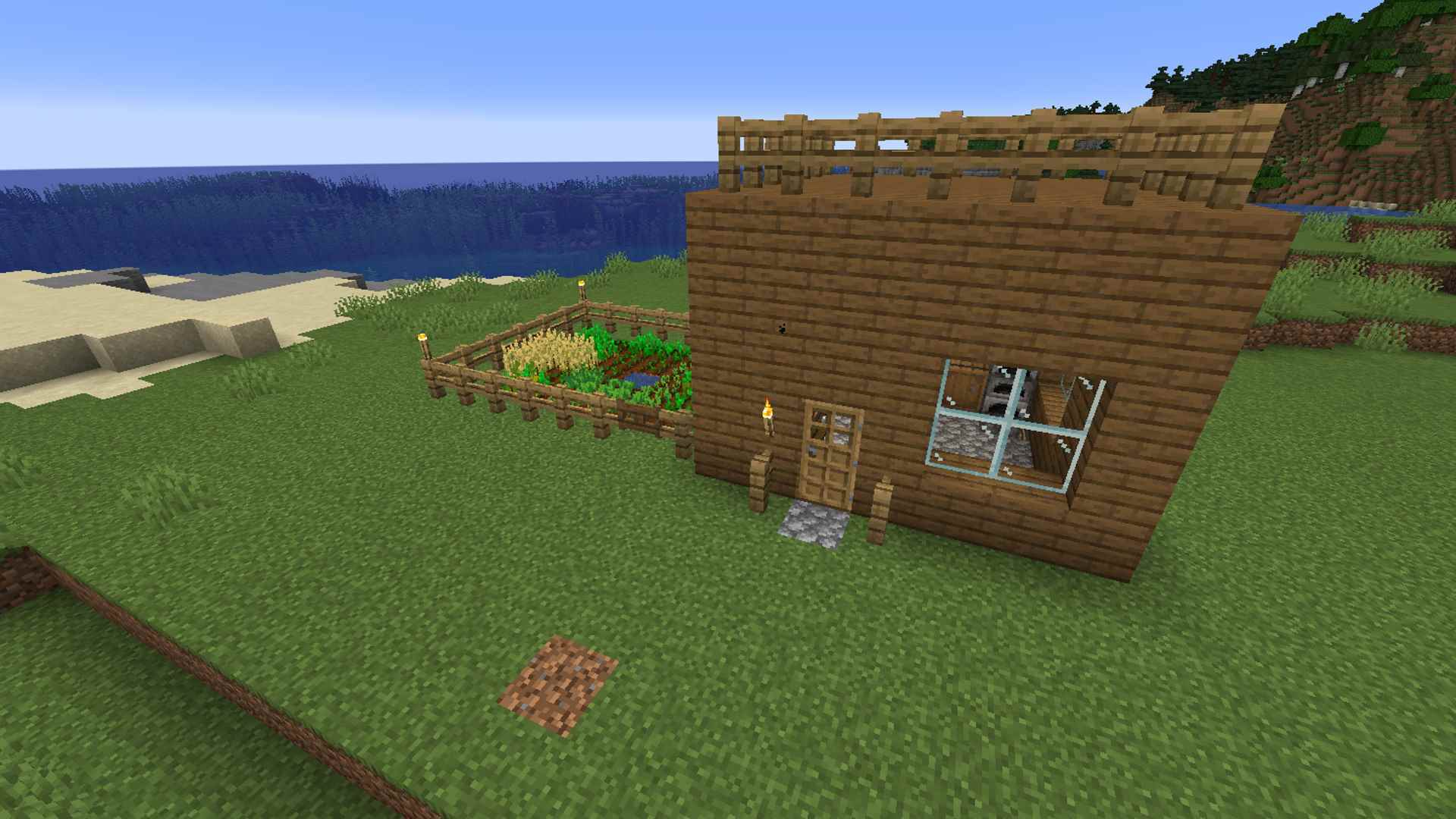 Minecraft evi - bahçeli lüks bir Minecraft evi